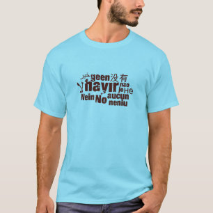 Camiseta A palavra "Não" em diferentes idiomas