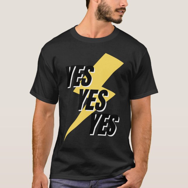 Camiseta A palavra YES A que diz YES (Frente)