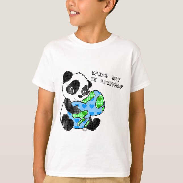 Camiseta A panda abraça a terra/earthday (Frente)