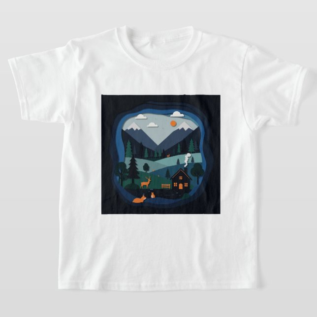 Camiseta A paper cut illustration (Postura )