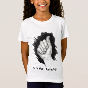 CAMISETA A PARA ADORÁVEL, ASL FINGERSPELL