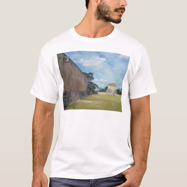 Camiseta A parede da corte da bola (Frente)