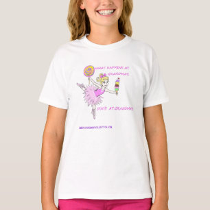 Camiseta A parte superior da avó bailarina americana da