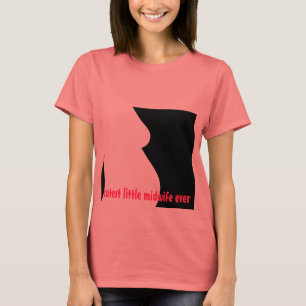 Camiseta a parteira pequena a mais bonito nunca