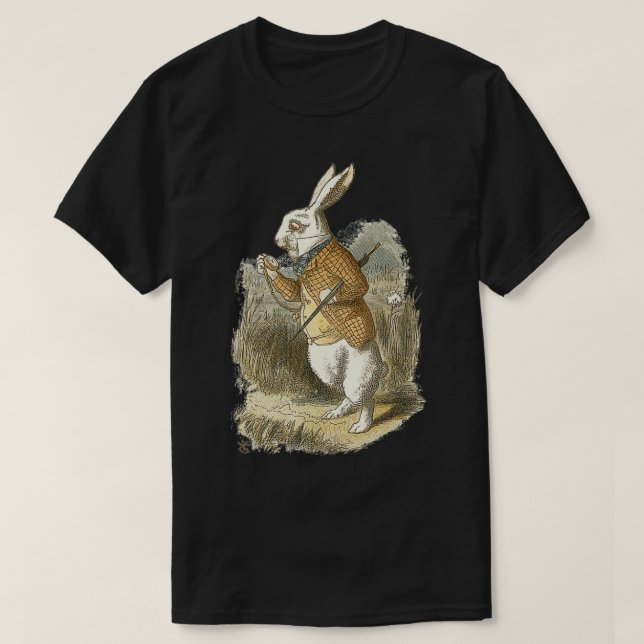 Camiseta A Páscoa Coelhinha Alice No País Das Maravilhas Wh (Frente do Design)