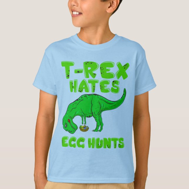 Camiseta A páscoa T-Rex deia o presente do Stuffer da cesta (Frente)