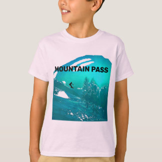 Camiseta A passagem de montanha caçoa o esqui