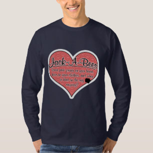 Camiseta A pata da Jack-UM-Abelha imprime o humor do cão