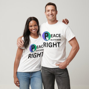 Camiseta A Paz é um Direito Humano   Símbolo de Pomba e Ter