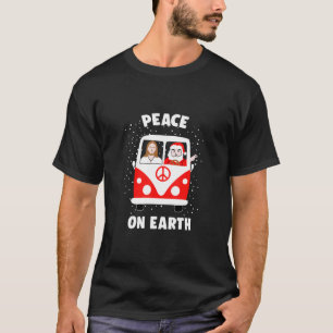 Camiseta A Paz Está Em Papais noeis E Jesus Hippie Fan Chr