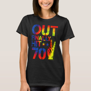 Camiseta A Paz Finalmente Atingiu O 70 Birthd, De 70 Anos