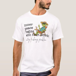Camiseta A Paz Interior Começa Com Quatro Palavras Verdes