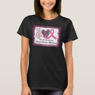 Camiseta ?A paz no cancer do Leopard ama sobrevivente da es