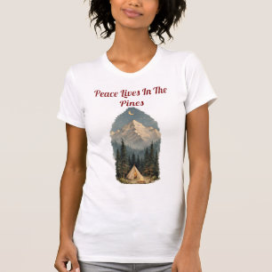 Camiseta A Paz Vive Nas Montanhas Rapariga Da Montanha Natu