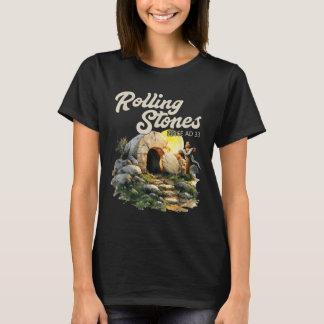 Camiseta A Pedra Foi Afastada, Ele Está Vivo Cristo Retro.