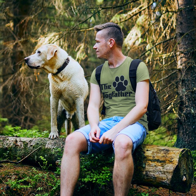Camiseta A Pegada da Pata do Cachorro Dogfather (Criador carregado)