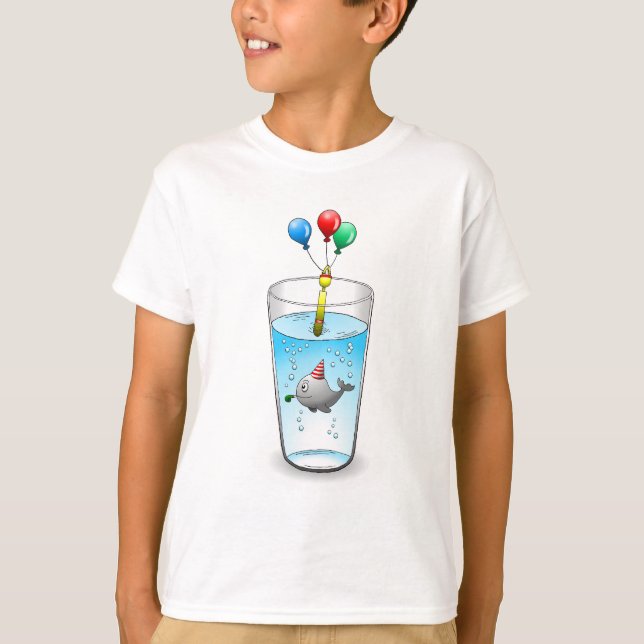Camiseta A pequena baleia festeira (Frente)