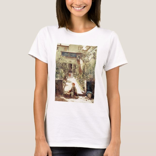 Camiseta A Pequena Flor (óleo na canvas) (Frente)