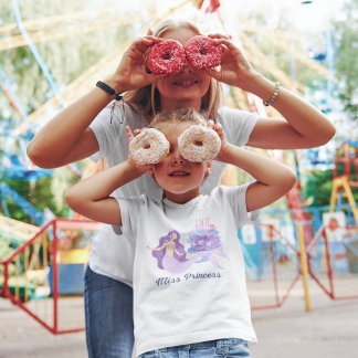 Camiseta A Pequena Princesa Sereia Personalizada Bonito