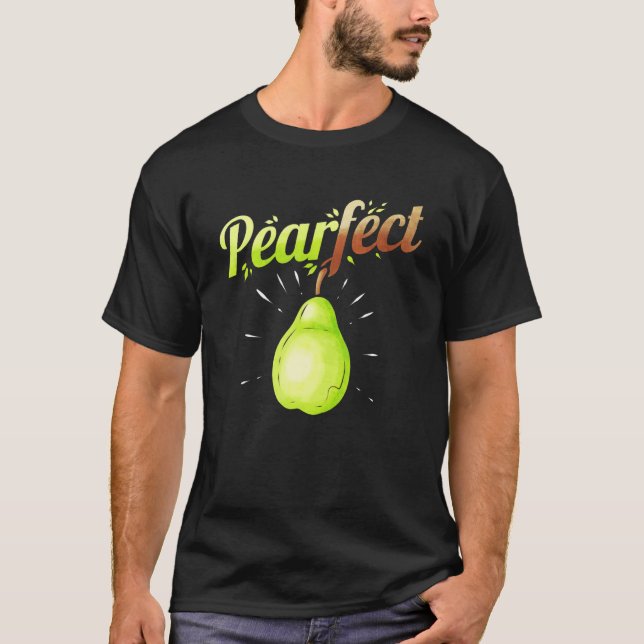 Camiseta A Pera É Pearfeita Para As Vitaminas Vegetarianas  (Frente)