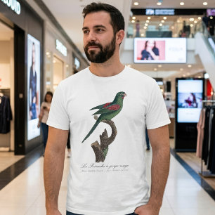 Camiseta A periquita-de-garganta-vermelha 