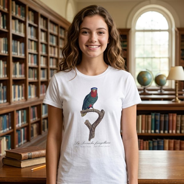 Camiseta A periquita fringillaire (Blue-Crowned Lorikeet, Vini Australis. Girl Basic White T-Shirt)