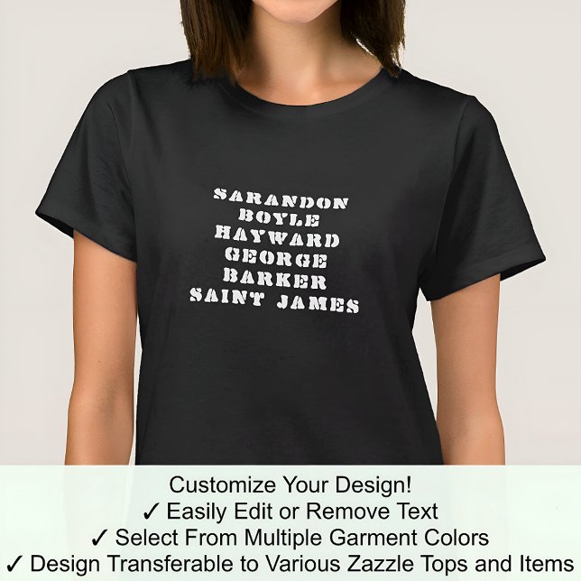 Camiseta A Personalização Do Susan Tee Personaliza Qualquer (Criador carregado)