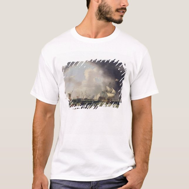 Camiseta A pesca, c.1764 (óleo em canvas) (Frente)