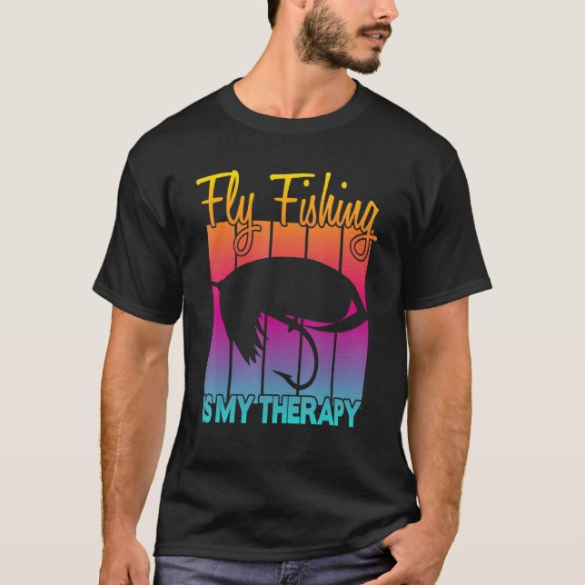 Camiseta A Pesca com Mosca é Minha Terapia 1 (Frente)