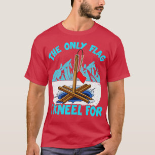 Camiseta A Pesca Do Gelo É A Única Bandeira Que Conheço Par