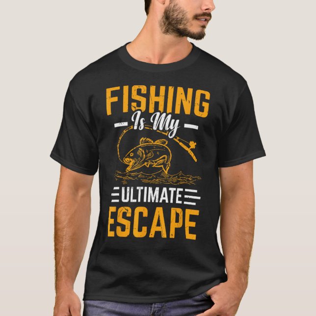 Camiseta A pesca é a minha fuga definitiva (Frente)