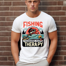 Camiseta A pesca é mais barata que a terapia