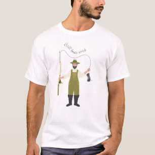 Camiseta A pesca é melhor que o trabalho o dia todo