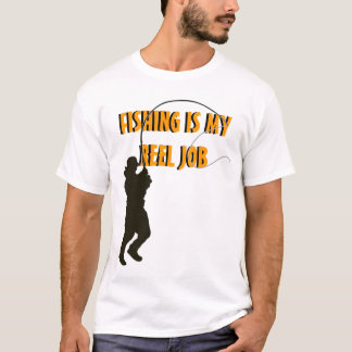 Camiseta A pesca é meu trabalho do carretel