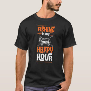 Camiseta A Pesca É Minha Hora Feliz Grande Boca de Peixe Ba