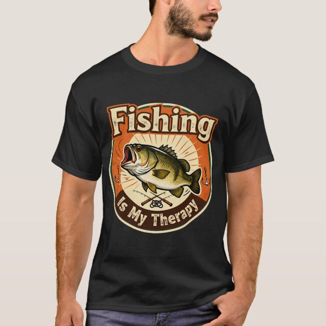 Camiseta A Pesca É Minha Terapia (Frente)