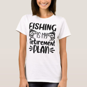 Camiseta A pesca é o meu plano de aposentadoria, o lutador