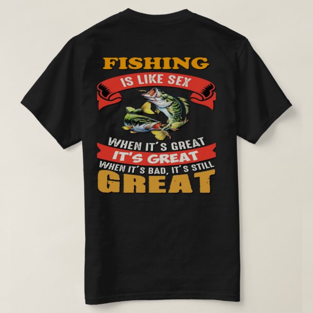 CAMISETA A PESCA É ÓTIMA (Verso do Design)