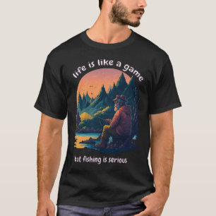 Camiseta A pesca é um modo de vida Presente para o Pescador