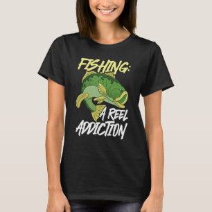 Camiseta A pesca é uma verdadeira dependência Design para
