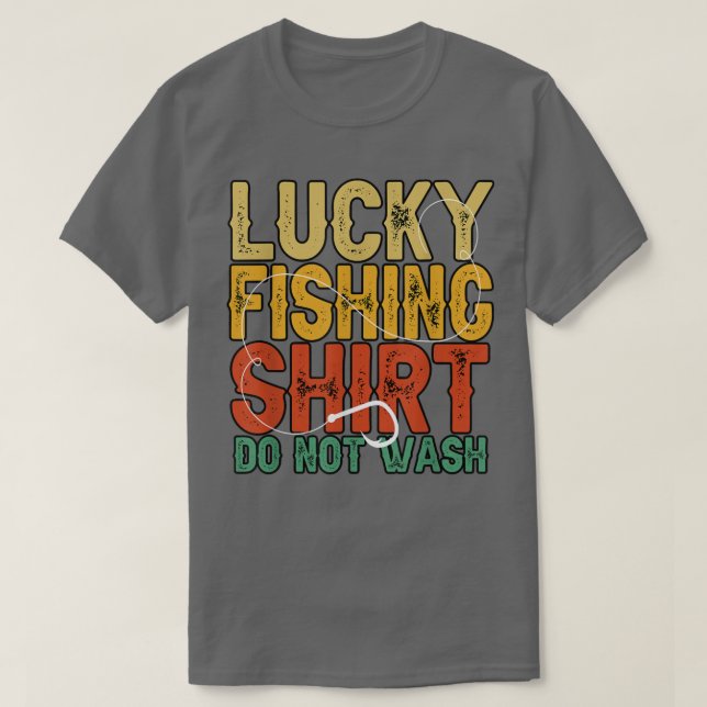 Camiseta A Pesca Engraçada Não Lave O Pescador (Frente do Design)