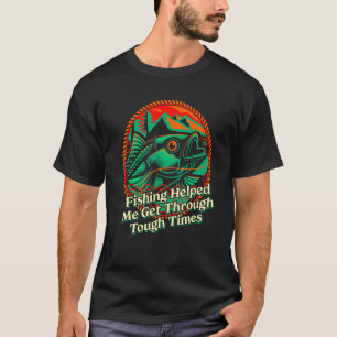 Camiseta A pesca me ajudou a atravessar a felicidade Pescad