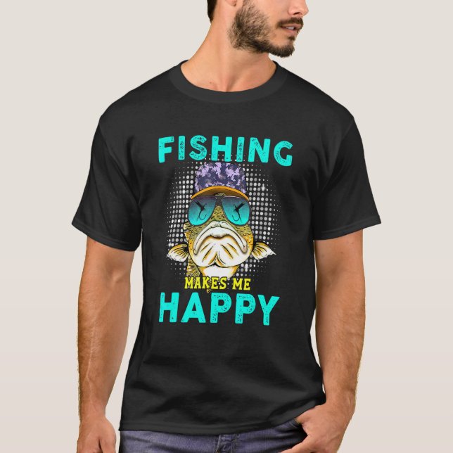 Camiseta A pesca me faz feliz (Frente)