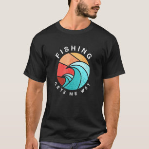 Camiseta A pesca me molha Pescador Verão Peixe Tropical