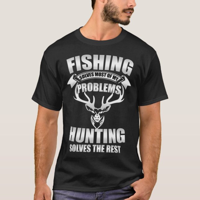 Camiseta A pesca resolve a maioria dos meus problemas, a ca (Frente)