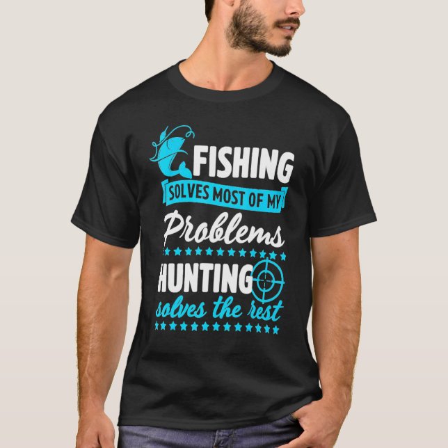 Camiseta A pesca resolve a maioria dos meus problemas, a ca (Frente)