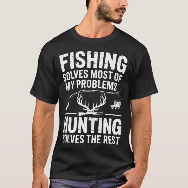 Camiseta A Pesca Resolve A Maioria Dos Meus Problemas Diver (Frente)