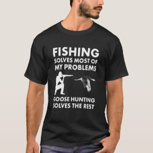 Camiseta A pesca resolve a maioria dos problemas Caça ao ga