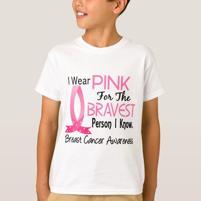 Camiseta A pessoa a mais brava eu conheço o cancro da mama (Frente)