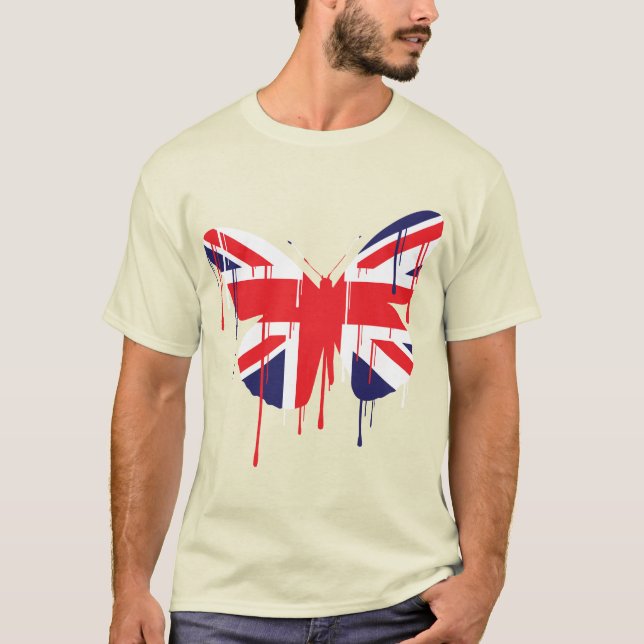 Camiseta A pintura da borboleta funciona miúdos (Frente)